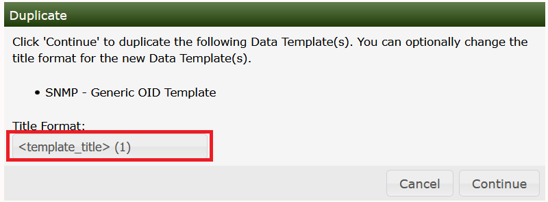 Data Templates Duplicate